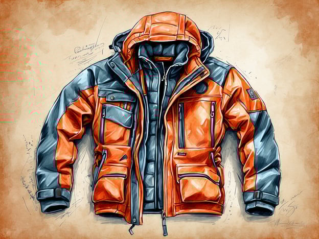 Auf dem Bild ist eine Jacke zu sehen, die eine Kombination aus orange und grau ist. Sie scheint für wetterfeste und kühle Bedingungen entworfen zu sein.**Bekleidungsempfehlungen**:1. **Schichten**: Trage eine atmungsaktive Basisschicht unter der Jacke, um Feuchtigkeit von der Haut abzuleiten.2. **Zusätzliche Isolierung**: Bei sehr kaltem Wetter kann eine isolierende Mittelschicht, wie ein Fleece oder eine Daunenjacke, hilfreich sein.3. **Hosen**: Kombiniere die Jacke mit wetterfesten Hosen, die ebenfalls gut isoliert sind.4. **Accessoires**: Vergiss nicht, eine Mütze und Handschuhe mitzunehmen, um warm zu bleiben. Wasserdichte Schuhe sind ebenfalls empfehlenswert.Diese Empfehlungen sorgen dafür, dass du für verschiedene Wetterbedingungen gut gerüstet bist.