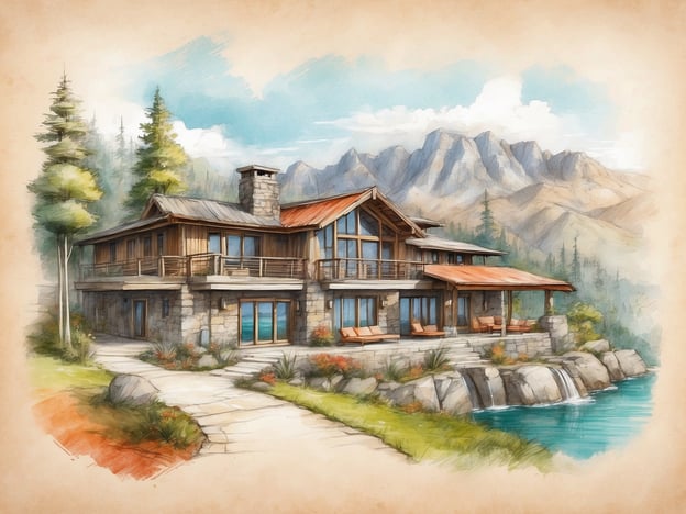 Auf dem Bild ist ein wunderschönes, modernes Ferienhaus zu sehen, das von einer malerischen Naturlandschaft umgeben ist. Es könnte sich hervorragend für verschiedene Freizeit- und Wellnessmöglichkeiten eignen.
Stellen Sie sich vor, Sie entspannen auf der Terrasse mit Blick auf das Wasser oder genießen ein Buch in der ruhigen Umgebung. Es gibt zudem die Möglichkeit, Wanderungen in den umliegenden Bergen zu unternehmen oder sich am Ufer des Gewässers zu erfrischen. Das Haus bietet wahrscheinlich auch Platz für Wellness-Angebote wie Yoga-Kurse oder Massagen, um den Alltag hinter sich zu lassen.
Insgesamt vermittelt das Bild eine Atmosphäre von Ruhe und Erholung, ideal für eine Auszeit in der Natur.