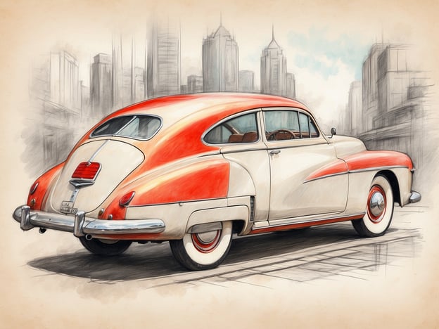Auf dem Bild ist ein klassisches Auto zu sehen, das in einer nostalgischen, künstlerischen Darstellung präsentiert wird. Es hat eine markante rot-weiße Farbgebung und zeigt das Heck des Fahrzeugs. Im Hintergrund sind skizzierte Hochhäuser oder Stadtlandschaften zu erkennen, die eine urbane Atmosphäre schaffen.
Wenn du mehr Informationen über das Leonardo Hotel benötigst, kann ich dir gerne einen Überblick geben. Die Leonardo Hotels sind bekannt für ihre Gastfreundschaft und modernen Annehmlichkeiten. Sie bieten komfortable Zimmer, ein gutes Restaurantangebot und oft auch Konferenzräume. Außerdem sind sie häufig in zentralen Lagen zu finden, was sie zur idealen Wahl für Geschäftsreisende und Touristen macht.
