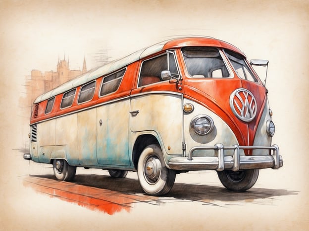 Auf dem Bild ist ein historischer Volkswagen-Bus zu sehen, der in einem künstlerischen Stil dargestellt ist. Er hat ein rot-weißes Design und wirkt nostalgisch.
Wenn du mehr über das Leonardo Hotel Nürnberg erfahren möchtest: Es ist ein modernes Hotel, das eine zentrale Lage in Nürnberg bietet. Die Unterkunft zeichnet sich durch komfortable Zimmer, ein Restaurant, Tagungsmöglichkeiten und eine angenehme Atmosphäre aus. Ideale Bedingungen für Geschäftsreisende und Touristen, die die Stadt erkunden möchten.