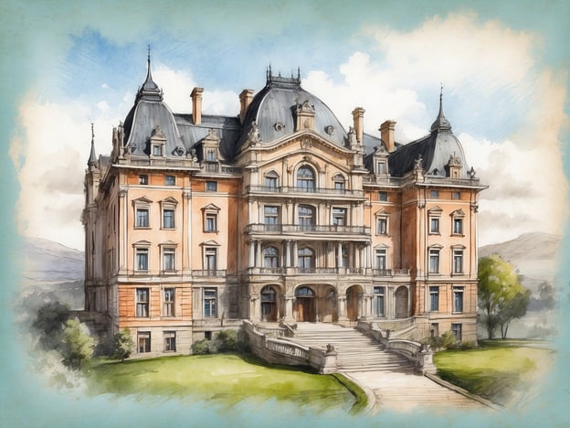 Auf dem Bild ist eine prächtige Villa zu sehen, die architektonisch an eine historische Residenz erinnert. Sie hat mehrere Etagen, große Fenster, einen eindrucksvollen Eingangsbereich und viele dekorative Details, die der Fassade einen eleganten Charakter verleihen. Die Umgebung des Hauses ist gepflegt, mit grünen Rasenflächen und Bäumen, die eine malerische Kulisse schaffen.
Die Geschichte von Bachar House könnte mit der faszinierenden Architektur und dem kulturellen Erbe dieser Art von Anwesen verbunden sein. Solche Villen wurden oft von wohlhabenden Familien im 19. und frühen 20. Jahrhundert erbaut und sind Zeugen vergangener Zeiten. Man könnte sich vorstellen, dass Bachar House ein Zentrum für gesellschaftliche Ereignisse war, an dem viele bedeutende Persönlichkeiten zusammenkamen, um das Leben zu feiern und wichtige Entscheidungen zu treffen.