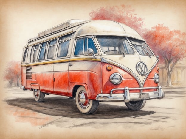 Auf dem Bild ist ein nostalgischer VW-Bus zu sehen, der rot und weiß lackiert ist. Dieser Autobus könnte gut für verschiedene Aktivitäten und Einrichtungen genutzt werden, wie zum Beispiel:
1. **Camping**: Ideal für einen Campingausflug, da er genügend Platz für Gepäck und Ausrüstung bietet.
2. **Roadtrip**: Perfekt für einen längeren Roadtrip mit Freunden oder Familie, um verschiedene Orte zu erkunden.
3. **Festival**: Eignet sich als fahrender Unterschlupf bei Musikfestivals oder anderen Veranstaltungen.
4. **Food Truck**: Könnte als mobiler Imbisswagen umgebaut werden, um leckere Snacks anzubieten.
Zusammengefasst bietet dieser VW-Bus viele Möglichkeiten für Abenteuer und kreative Unternehmungen.