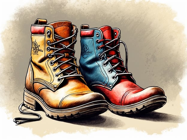 Auf dem Bild sind zwei Wanderstiefel zu sehen, einer in braun und der andere in rot-blau. Diese Stiefel sind wichtige Ausrüstungsgegenstände für Mehrtageswanderungen, da sie:1. **Bequeme Passform**: Sie bieten Komfort für längere Wanderungen.2. **Gute Unterstützung**: Sie unterstützen das Fußgelenk und helfen, Verletzungen zu vermeiden.3. **Wasserdichtheit**: Gute Wanderstiefel sind oft wasserdicht, was bei nassem Wetter wichtig ist.4. **Haltbarkeit**: Hochwertige Materialien sorgen dafür, dass sie den Herausforderungen des Geländes standhalten.Solche Stiefel sind entscheidend für Sicherheit und Komfort während einer Mehrtageswanderung.