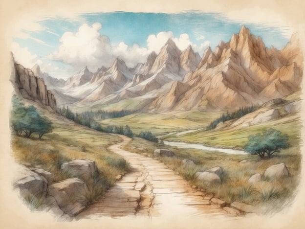 Auf dem Bild ist eine malerische Landschaft mit majestätischen Bergen, einer sanften Hügellandschaft und einem Weg, der durch das grüne Tal führt, zu sehen.
In dieser Umgebung könnten verschiedene Freizeitaktivitäten unternommen werden, wie zum Beispiel:
- **Wandern**: Die Berge bieten zahlreiche Wanderwege mit unterschiedlichen Schwierigkeitsgraden.
- **Radfahren**: Die sanften Hügel und gut ausgebauten Wege sind ideal für Radfahrer.
- **Fotografie**: Die beeindruckende Landschaft ist ein perfektes Motiv für Naturfotografen.
- **Picknicken**: An den ruhigen Plätzen entlang des Weges könnte man gut eine Auszeit im Freien genießen.
Sehenswürdigkeiten in der Nähe könnten herrliche Aussichtspunkte, Wasserfälle und natürliche Seen sein, die die malerische Kulisse abrunden.