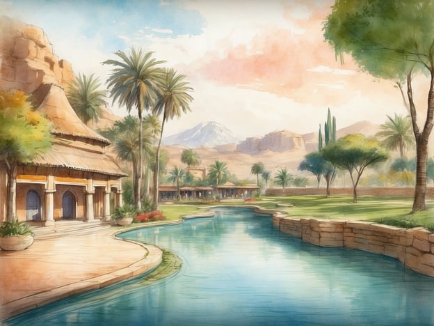 Auf dem Bild ist eine malerische Landschaft mit einem ruhigen Wasserlauf, umgeben von üppigem Grün und Palmen, zu sehen. Im Hintergrund sind sanfte Hügel oder Berge erkennbar, und der Himmel hat einen sanften, pastellfarbenen Verlauf.
Was das Leonardo Hotel Verona angeht, so ist es bekannt für seine elegante Architektur und die Kombination aus modernem Komfort und traditioneller italienischer Gastfreundschaft. Das Hotel liegt in der Nähe verschiedener Sehenswürdigkeiten und bietet eine angenehme Umgebung für Reisende, die die Kultur und Geschichte Veronas erleben möchten. Es ist ein Ort, der sowohl für Geschäftsreisende als auch für Touristen attraktive Annehmlichkeiten und einen hervorragenden Service bietet.