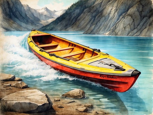 Auf dem Bild sieht man ein Kajak, das auf einem ruhigen Gewässer paddelt, umgeben von majestätischen Bergen und Felsen.Kajakfahren hat in der heutigen Zeit eine bedeutende Rolle sowohl in der Freizeitgestaltung als auch in der Förderung von Gesundheit und Naturschutz. Es bietet eine Möglichkeit, die Natur hautnah zu erleben und gleichzeitig körperlich aktiv zu sein. Viele Menschen nutzen Kajakfahren als eine Form der Entspannung und des Stressabbaus. Darüber hinaus fördert es das Bewusstsein für Umweltschutz, da viele Kajakfahrer bestrebt sind, ihre Gewässer sauber zu halten und die Schönheit der Natur zu bewahren. In einer Zeit, in der der Zugang zur Natur oft eingeschränkt ist, bietet das Kajakfahren eine wertvolle Möglichkeit, sich mit ihr zu verbinden.