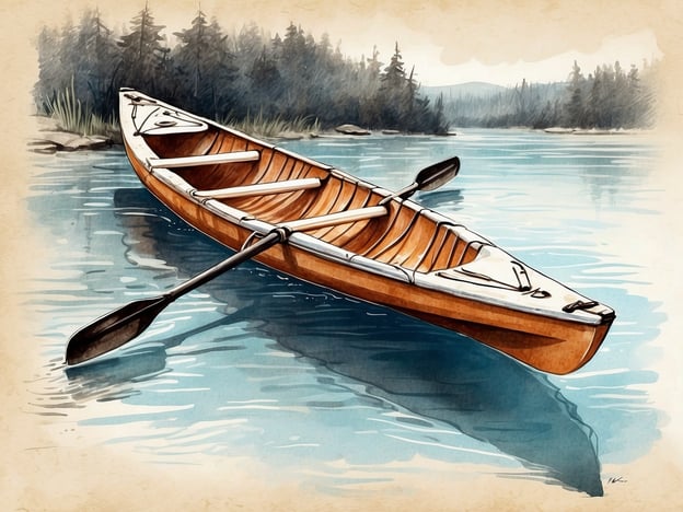 Auf dem Bild ist ein Kajak zu sehen, das auf ruhigem Wasser schwimmt. Es hat eine helle Holzkonstruktion und ist mit Paddeln ausgestattet. Das Kajak ist umgeben von einer schönen, natürlichen Landschaft mit Bäumen im Hintergrund.Bei der Wahl des Kajaks ist es wichtig, den Verwendungszweck zu berücksichtigen: für ruhige Gewässer eignet sich ein breiteres Kajak, während für sportliche Aktivitäten schlankere Modelle besser sind. Auch Materialien, Stabilität und Komfort sind entscheidend.
