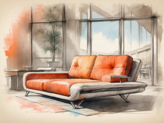 Auf dem Bild ist eine skizzierte Darstellung eines stilvollen, modernen Sofas zu sehen, das in einem Raum mit großen Fenstern und einer Pflanze platziert ist. Die Farbtöne sind vorwiegend in Orange und neutralen Farben gehalten, was eine einladende Atmosphäre schafft.
Das Leonardo Hotel Bristol City bietet Gästen eine komfortable Unterkunft im Herzen von Bristol. Es ist bekannt für seine modernen Annehmlichkeiten, ansprechenden Design und erstklassigen Service. Die Lage ist ideal für Geschäftsreisende und Urlauber, die die Stadt erkunden möchten. Zu den Einrichtungen gehören ein Restaurant, ein Fitnessbereich und Konferenzräume, die die Bedürfnisse verschiedener Gäste erfüllen.