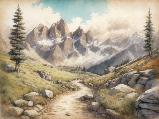 Auf dem Bild ist eine beeindruckende Berglandschaft mit hohen Gipfeln und einer sanften, von Bäumen gesäumten Böschung zu sehen. In der Umgebung könnten verschiedene Freizeitaktivitäten stattfinden. Zum Beispiel:
- Wandern auf den malerischen Wegen.
- Mountainbiking auf den unebenem Trails.
- Fotografie der atemberaubenden Natur.
- Picknicken in der grünen Wiese.
- Vogelbeobachtung im freien Gelände.
- Klettern an den Felswänden.
Die ruhige und malerische Kulisse lädt zu zahlreichen Aktivitäten in der Natur ein!