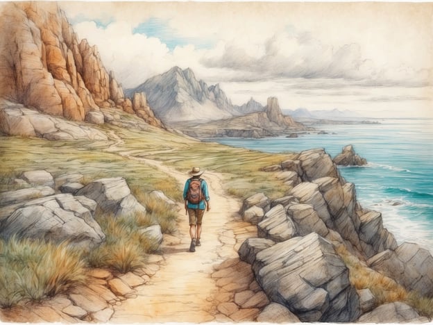 Auf dem Bild ist ein Wanderer auf einem Pfad zu sehen, der entlang einer Küste mit steilen Klippen und mechenden Wellen läuft. Dieser Ort bietet viele Freizeitaktivitäten, wie zum Beispiel:
1. **Wandern**: Es gibt zahlreiche Wanderwege in der Nähe, die atemberaubende Ausblicke bieten.
2. **Fotografieren**: Die Landschaft eignet sich hervorragend für Landschafts- und Naturfotografie.
3. **Kajakfahren**: In der Nähe des Wassers kann man Kajaktouren unternehmen und die Küste aus einer anderen Perspektive erleben.
4. **Baden**: In kleinen Buchten kann man schwimmen und sich im Wasser erfrischen.
5. **Picknicken**: Die Wiesen und Felsen bieten ideale Plätze für ein Picknick mit Blick auf das Meer.
Diese Aktivitäten machen den Ort zu einem beliebten Ziel für Naturliebhaber und Outdoor-Enthusiasten.