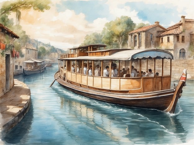 Auf dem Bild ist ein Boot zu sehen, das durch eine malerische Wasserstraße fährt. Diese Szenerie erinnert an Kanäle, die oft mit einer historischen oder idyllischen Umgebung verbunden sind.Der Mittellandkanal ist eine wichtige Wasserstraße in Deutschland, die zahlreiche Städte und Regionen verbindet. Er dient sowohl dem Gütertransport als auch der Freizeitnutzung und spielt eine bedeutende Rolle in der Schifffahrt. Seine malerischen Ufer und die umliegende Landschaft ziehen zudem viele Touristen an, die die Natur und das Wassererlebnis genießen möchten.