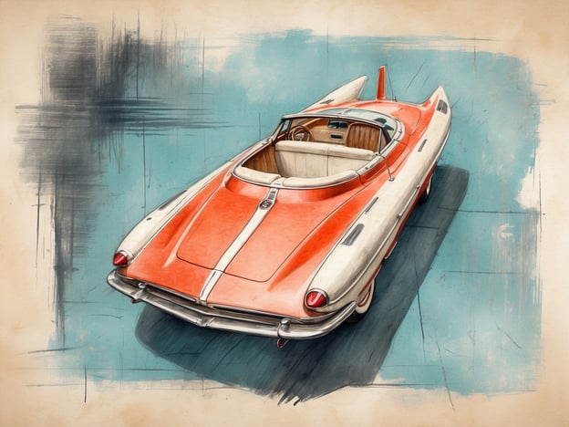 Auf dem Bild ist ein klassisches, stilisiertes Auto zu sehen, das in einer Kombination aus orange und weiß gehalten ist. Es zeigt eine retro-futuristische Designästhetik mit einem markanten Heck und elegantem Interieur.Das Leonardo Hotel zeichnet sich durch moderne Annehmlichkeiten aus und bietet komfortable Unterkünfte in zentralen Lagen. Gästen stehen großzügige Zimmer, ein Restaurant und Konferenzeinrichtungen zur Verfügung. Der Fokus liegt auf erstklassigem Service und einer einladenden Atmosphäre, ideal für Geschäfts- und Urlaubsreisende.