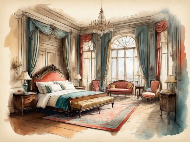 Auf dem Bild ist eine elegante Hotelzimmeransicht zu sehen. Die Einrichtung ist opulent, mit einem großen Bett, stilvollen Möbeln und einem hellen, einladenden Ambiente. Es gibt große Fenster, die viel Licht hereinlassen, sowie eine feine Dekoration mit Vorhängen und Kronleuchtern.
Das **Leonardo Boutique Hotel Krakow City Center** bietet einen luxuriösen Aufenthalt im Herzen von Krakau. Es zeichnet sich durch stilvoll eingerichtete Zimmer aus, die modernen Komfort mit klassischem Design verbinden. Gäste können die zentrale Lage genießen, die es ermöglicht, viele Sehenswürdigkeiten der Stadt bequem zu erreichen. Zudem bietet das Hotel Annehmlichkeiten wie ein Restaurant, eine Bar und Tagungsräume, die sowohl für Geschäftsreisende als auch für Urlauber geeignet sind.