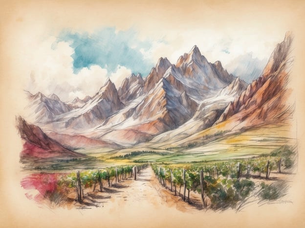 Auf dem Bild ist eine malerische Landschaft mit majestätischen Bergen und Weinbergen zu sehen. In dieser Umgebung gibt es zahlreiche Freizeitmöglichkeiten, wie beispielsweise:
1. **Wanderungen**: Die Berge bieten sich hervorragend für Wanderungen an, mit verschiedenen Wegen für unterschiedliche Schwierigkeitsgrade.
2. **Weinproben**: Die Weinberge laden dazu ein, lokale Weine zu probieren und mehr über die Weinproduktion zu erfahren.
3. **Radfahren**: Es gibt malerische Radwege, die durch die Weinregion führen.
4. **Fotografie**: Die beeindruckende Landschaft ist ideal für Fotografen, die die Schönheit der Natur festhalten möchten.
5. **Picknicks**: In den Weinbergen oder an schönen Aussichtspunkten kann man entspannende Picknicks genießen.
Diese Aktivitäten bieten die Möglichkeit, die Natur und die kulturellen Besonderheiten der Region zu erleben.