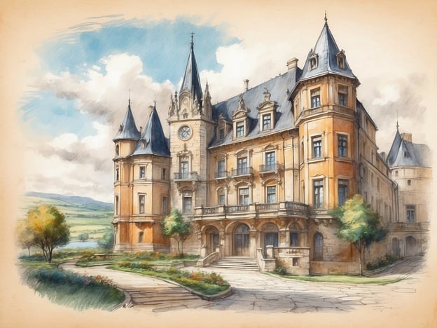 Auf dem Bild ist ein beeindruckendes, historisches Gebäude zu sehen, das an ein Schloss oder eine elegante Villa erinnert. Mit seinen hohen Türmen, den kunstvollen architektonischen Details und der malerischen Landschaft im Hintergrund strahlt es eine charmante Atmosphäre aus.
Die Schönheit von Valeggio sul Mincio entdecken, könnte einem solchen Ort wie diesem ähneln, wo kunstvolle Bauwerke und Natur harmonisch zusammenkommen und die Besucher in eine andere Zeit eintauchen lassen.