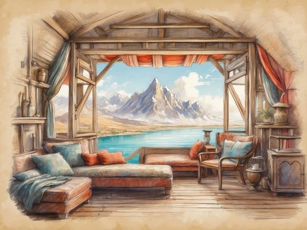 Auf dem Bild ist eine gemütliche Wohnatmosphäre mit Blick auf einen malerischen See und majestätische Berge zu sehen. Diese Umgebung lädt zu verschiedenen Freizeitaktivitäten ein, wie zum Beispiel:- **Entspannen und Lesen**: Die bequemen Sofas und Sessel bieten perfekten Platz, um ein Buch zu genießen.- **Meditation oder Yoga**: Die ruhige Aussicht könnte die ideale Kulisse für Meditation oder sanfte Übungen sein.- **Gemütliche Teestunden**: Eine Tasse Tee oder Kaffee am Fenster könnte ein entspannender Zeitvertreib sein.- **Naturbeobachtungen**: Die Fenster bieten eine hervorragende Möglichkeit, die Natur zu beobachten und vielleicht Vögel oder andere Tiere zu sehen.Insgesamt vermittelt das Bild ein Gefühl von Ruhe und Naturverbundenheit, perfekt für entspannte Freizeitnachmittage.