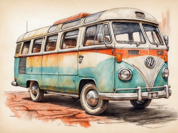 Auf dem Bild ist ein Volkswagen-Bus zu sehen, der in einem nostalgischen und bunten Design gehalten ist. Diese Art von Fahrzeug bietet sich hervorragend für verschiedene Veranstaltungsmöglichkeiten an, wie zum Beispiel:1. **Roadtrips**: Ideal für Ausflüge mit Freunden oder Familie, um verschiedene Orte zu erkunden.2. **Camping-Events**: Perfekt ausgestattet für Übernachtungen im Freien und gemütliche Abende am Lagerfeuer.3. **Hochzeiten oder Feiern**: Kann als einzigartiger Transport oder sogar als Fotokabine dienen.4. **Märkte oder Festivals**: Verwendung als mobiler Verkaufsstand für Speisen und Getränke oder als Promotion-Fahrzeug.5. **Fotografie-Events**: Attraktive Kulisse für Fotoshootings oder kreative Projekte.Die Möglichkeiten sind vielfältig und bieten viel Raum für Spaß und Kreativität!