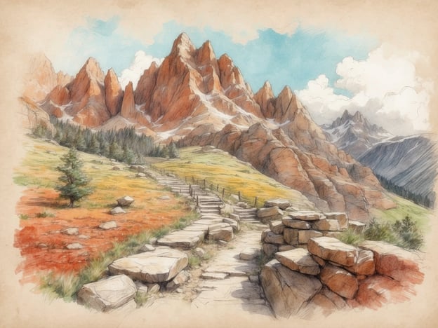Auf dem Bild sind beeindruckende Berglandschaften zu sehen, geprägt von steilen Felsformationen und einer bunten Wiesenlandschaft. In der Umgebung gibt es zahlreiche Aktivitäten und Attraktionen:1. **Wandern**: Die gut ausgebauten Wanderwege laden zu ausgedehnten Wanderungen ein, die atemberaubende Ausblicke auf die Berge bieten.2. **Klettern**: Die steilen Felsen sind ideal für Kletterbegeisterte, die die Herausforderung suchen.3. **Naturerkundung**: Die vielfältige Flora und Fauna ist perfekt für Naturliebhaber und Fotografen.4. **Bergtouren**: Geführte Touren ermöglichen es, die Region besser zu erkunden.5. **Skifahren**: In den Wintermonaten sind die umliegenden Berge ein beliebtes Ziel für Skifahrer und Snowboarder.Diese Gegend ist ein wahres Paradies für Outdoor-Aktivitäten und Naturliebhaber.