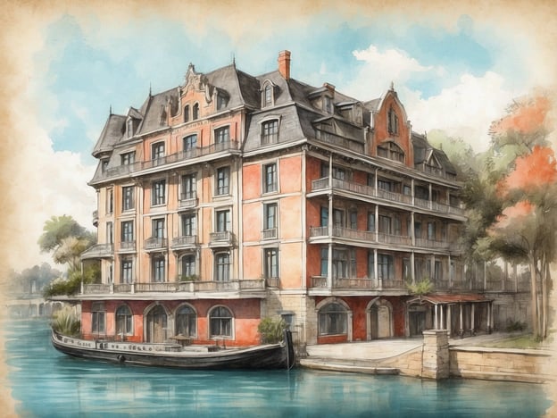 Auf dem Bild ist ein malerisches Gebäude am Ufer eines Kanals zu sehen, das an einen historischen Stil erinnert. Es könnte das Kingsgate Canal Hotel darstellen, welches für seine elegante Architektur und Lage bekannt ist.Das Kingsgate Canal Hotel hat eine faszinierende Geschichte, die bis ins 19. Jahrhundert zurückreicht. Ursprünglich als Treffpunkt für Seeleute und Reisende gedacht, entwickelte es sich zu einem beliebten Aufenthaltsort mit einer einzigartigen Atmosphäre. Das Hotel hat zahlreiche Umbauten und Renovierungen erlebt, um seine charmante Erscheinung zu bewahren und modernen Komfort zu bieten.Die Verbindung von Geschichte, Architektur und der schönen Umgebung des Kanals macht das Kingsgate Canal Hotel zu einem besonderen Ort, der sowohl für Touristen als auch für Einheimische von Bedeutung ist.
