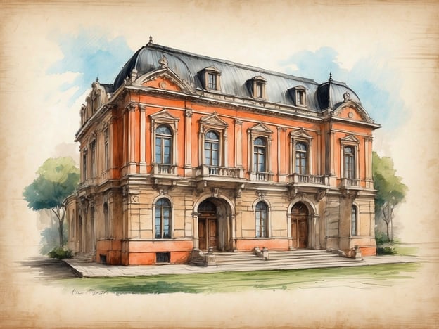 Auf dem Bild ist ein historisches Gebäude zu sehen, das den Anschein eines eleganten Hotels oder einer Villa hat. Es zeichnet sich durch eine prächtige Architektur mit einem kombinierenden Stil aus, der sowohl klassische als auch barocke Elemente aufweist. Die rote Fassadengestaltung und die detailreichen Fenstereinfassungen verleihen dem Gebäude ein imposantes Aussehen.Wenn man einen Einblick in die Geschichte eines solchen Hotels geben möchte, könnte man erwähnen, dass viele dieser Einrichtungen im 19. Jahrhundert erbaut wurden, um der wachsenden Zahl von Reisenden gerecht zu werden, die die aufstrebenden Städte Europas besuchten. Hotels dieser Art waren oft Treffpunkte für die wohlhabende Gesellschaft und boten hohen Komfort und hervorragenden Service. Sie wurden nicht nur als Übernachtungsmöglichkeiten betrachtet, sondern auch als Orte für gesellschaftliche Veranstaltungen, bei denen sich die Elite der Gesellschaft traf.Das Hotel könnte in der Hochblüte des Tourismus populär geworden sein und möglicherweise eine wichtige Rolle in der sozialen und kulturellen Entwicklung der Region gespielt haben. Oft sind solche Gebäude auch mit verschiedenen historischen Ereignissen oder prominenten Gästen verbunden, die ihren Aufenthalt dort verbracht haben.