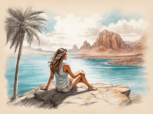 Auf dem Bild ist eine Frau zu sehen, die entspannt an einem malerischen Ort am Wasser sitzt. Die Umgebung ist naturschön, mit einem Blick auf das ruhige Wasser und beeindruckende Felsen im Hintergrund. Solch eine Szenerie lädt einfach zu Freizeit- und Wellnessangeboten ein, wie zum Beispiel:1. **Yoga am Strand**: Ideal, um Körper und Geist in Einklang zu bringen.2. **Wellness-Retreats**: Entspannende Massagen und Spa-Behandlungen in der Nähe des Wassers.3. **Naturwanderungen**: Erkundung der umliegenden Landschaft und Erholung in der Natur.4. **Meditation**: In einer ruhigen Umgebung zu meditieren, um innere Ruhe zu finden.Diese Aktivitäten bieten eine perfekte Möglichkeit, die Schönheit der Natur zu genießen und sich gleichzeitig zu entspannen.