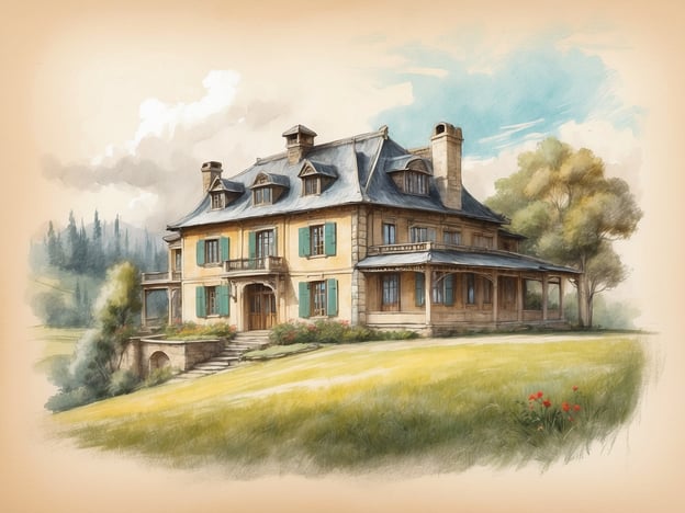 Auf dem Bild ist ein malerisches, landhausähnliches Gebäude zu sehen, das von einer grünen Wiese umgeben ist. Es hat ein charmantes Design mit einem Satteldach und grünen Fensterläden, die dem Gebäude eine einladende Atmosphäre verleihen.Die Geschichte des Predi Son Jaumell Hotel Rural erzählt von einem Ort, der tiefe Wurzeln in der Tradition hat und Gästen eine Verbindung zur Natur und zur ländlichen Umgebung bietet. Es ist ein Ort, der Ruhe und Erholung bietet, umgeben von schönen Landschaften, gerne besucht von all denen, die das Landleben schätzen und die Idylle suchen. Die Architektur des Hotels spiegelt diese Philosophie wider, indem sie die Umgebung harmonisch integriert und den Charme vergangener Zeiten bewahrt.