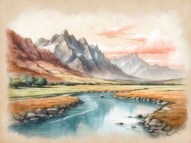 Auf dem Bild ist eine malerische Landschaft mit Bergen im Hintergrund, einem ruhigen Fluss und einer weitläufigen Wiese zu sehen. Die Farben sind sanft und schaffen eine friedliche Atmosphäre.
Das Casa Andina Select Moquegua ist ein modernes Hotel in Moquegua, Peru, das für seinen Komfort und sein exzellentes Serviceangebot bekannt ist. Es bietet verschiedene Annehmlichkeiten, darunter komfortable Zimmer, ein Restaurant mit lokaler und internationaler Küche sowie Konferenzeinrichtungen. Die Lage in der Nähe von natürlichen und kulturellen Attraktionen macht es zu einem idealen Ausgangspunkt für Erkundungen der Region.