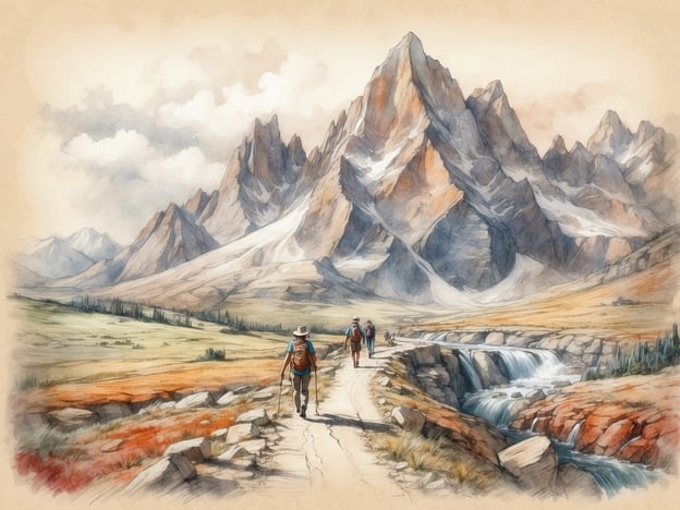 Auf dem Bild sind Wanderer zu sehen, die auf einem malerischen Pfad in den Bergen unterwegs sind. Die beeindruckende Gebirgslandschaft bietet eine Vielzahl von Aktivitäten und Ausflügen in der Umgebung.
Es gibt zahlreiche Wanderwege, die sowohl für Anfänger als auch für erfahrene Wanderer geeignet sind. Beliebte Touren könnten zu Aussichtspunkten führen, von denen aus man die Natur in ihrer vollen Pracht genießen kann. Zudem könnten Ausflüge zu nahegelegenen Wasserfällen, wie dem im Bild sichtbar, oder Naturreservaten geplant werden, um die lokale Flora und Fauna zu erkunden.
Mountainbiking und Fotografie sind ebenfalls tolle Möglichkeiten, um die wunderschöne Landschaft zu erleben. Für Naturliebhaber bieten sich außerdem geführte Touren an, bei denen man mehr über die Geologie und Tierwelt der Region erfahren kann.