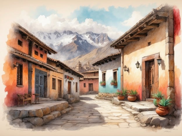 Auf dem Bild ist eine malerische Gasse zu sehen, die von bunten Häusern mit traditionellen architektonischen Elementen gesäumt ist. Diese Szenerie erinnert an die Kultur und die Geschichte des Casa Andina Hotels in Peru.
Das Casa Andina Hotel ist bekannt für seine schönen Standorte in Städten wie Cusco und bietet Gästen die Möglichkeit, in einer Umgebung zu übernachten, die die lokale Tradition und Gastfreundschaft widerspiegelt. Die Architektur des Hotels und die Einrichtung sind häufig von der lokalen Kunst und Kultur inspiriert, was einen authentischen Eindruck von Peru vermittelt. Die Umgebung, die man auf dem Bild sieht, könnte ein typisches Viertel in der Nähe solcher Hotels darstellen und die Atmosphäre widerspiegeln, die Reisende dort erleben können.
Insgesamt symbolisieren solche Bilder die Verbindung von Natur, Kultur und Gastfreundschaft, die das Casa Andina Hotel auszeichnet.