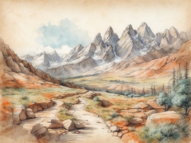 Auf dem Bild ist eine beeindruckende Berglandschaft zu sehen, die von hohen, schneebedeckten Gipfeln und saftigen Wiesen geprägt ist. Der Weg im Vordergrund lädt zum Wandern und Erkunden der Umgebung ein.In dieser Region könnten Aktivitäten wie Bergsteigen, Wandern oder Radfahren unternommen werden. Zudem bieten sich Möglichkeiten für Fototouren, um die beeindruckende Natur festzuhalten. In der Nähe könnte es auch viele malerische Aussichtspunkte geben, von denen aus man die Berglandschaft bewundern kann. Seen oder Flüsse in der Umgebung laden zum Entspannen oder für Picknicks ein.