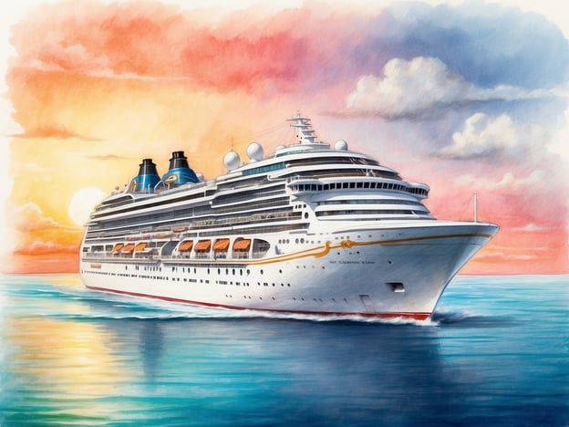 Auf dem Bild ist ein großes Kreuzfahrtschiff zu sehen, das majestätisch über ruhige Gewässer gleitet. Dies erinnert mich an meine Erlebnisse während einer Nilkreuzfahrt.Vor dem Hintergrund der beeindruckenden, goldenen Abendsonne konnte ich vom Deck aus die schimmernden Wellen beobachten, während das Schiff sanft schaukelte. Die kulturelle Vielfalt entlang des Nils war überwältigend – von den majestätischen Tempeln in Luxor bis zu den beeindruckenden Pyramiden von Gizeh.Das Abendessen an Bord bot köstliche ägyptische Spezialitäten, und ich genoss die entspannte Atmosphäre, während die Sonne hinter den horizonalen Sanddünen verschwand. Nachts konnte ich die Sterne bewundern, die den Himmel über dem Nil schillernd erleuchteten, und die sanften Geräusche des Wassers waren einfach magisch.