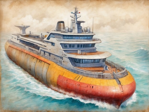 Auf dem Bild ist ein modernes Schiff zu sehen, das möglicherweise für den Transport oder die Unterstützung im maritimen Bereich konzipiert ist. In der Geschichte des Panamakanals spielten Schiffe eine entscheidende Rolle, da der Kanal den schiffbaren Weg zwischen dem Atlantischen und dem Pazifischen Ozean erheblich verkürzte.Der Bau des Kanals, der 1914 eröffnet wurde, revolutionierte den internationalen Handel und ermöglichte eine effizientere Schifffahrt. Schiffe, die den Kanal durchqueren, müssen bestimmten Größen- und Gewichtsbeschränkungen entsprechen. Daher wurde der Panama-Kanal zu einem wichtigen Punkt für die Entwicklung moderner Schifffahrtstechnologien und spezifischer Schiffstypen, die den Anforderungen des Kanals gerecht werden.