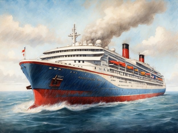 Auf dem Bild ist ein großes Schiff zu sehen, das auf dem Wasser fährt. Es könnte sich um einen Kreuzfahrtschiff oder also um einen Transatlantik-Liner handeln.Die besten Ziele und Häfen auf der nördlichen Transatlantik-Route sind unter anderem:1. **New York City** – Ein bedeutender Hafen mit zahlreichen Attraktionen und kulturellen Angeboten.2. **Halifax** – Eine charmante Stadt in Kanada, bekannt für ihre maritime Geschichte.3. **Bermuda** – Beliebt für seine atemberaubenden Strände und das milde Klima.4. **Southampton** – Ein traditionsreicher Hafen in Großbritannien, oft als Ausgangspunkt für Kreuzfahrten.5. **Quebec City** – Eine malerische Stadt mit europäischem Flair und reicher Geschichte.Diese Häfen sind beliebte Stopps für Transatlantik-Reisen und bieten vielfältige Möglichkeiten zur Erkundung.
