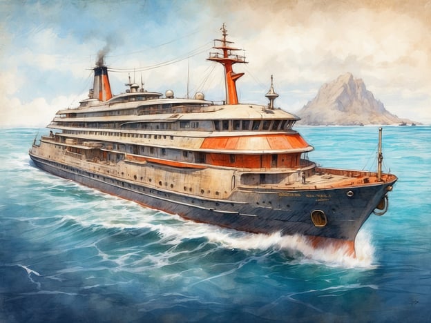 Auf dem Bild ist ein großes Kreuzfahrtschiff zu sehen, das durch das Wasser fährt. Es hat eine markante Farbgebung mit roten und schwarzen Elementen sowie einem großen Schornstein. Im Hintergrund ist eine Felsenlandschaft zu erkennen, die auf eine Küstenregion hinweist.Wenn du an Transpazifik Kreuzfahrten interessiert bist, gibt es einige der besten Routen, die du in Betracht ziehen kannst. Dazu gehören unter anderem:1. **Kalifornien nach Hawaii**: Diese Route bietet eine wunderschöne Fahrt über den Pazifik mit Stops in verschiedenen hawaiianischen Inseln.2. **Hawaii nach Neuseeland**: Eine atemberaubende Reise, die durch die Südsee führt und viele verschiedene Inseln inkludiert.3. **Vancouver nach Australien**: Diese Route verbindet zwei Kontinente und bietet viele kulturelle Highlights und wunderschöne Landschaften.4. **Mexiko nach Australien**: Eine spannende Route, die mehrere tropische Destinationen umfasst.Jede dieser Routen bietet einzigartige Erlebnisse und Ausblicke auf den Pazifischen Ozean.