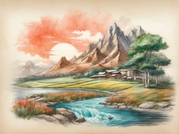 Auf dem Bild ist eine malerische Landschaft zu sehen, die von majestätischen Bergen, einem ruhigen Fluss und einer schönen Wiese mit einigen Häusern geprägt ist. Die Farben des Sonnenuntergangs verleihen der Szene eine warme Atmosphäre.
Entdecke die besonderen Attraktionen in Südtirol: Diese Region bietet zahlreiche atemberaubende Landschaften, ideal für Wanderungen und Erholung. Die Dolomiten, ein UNESCO-Weltkulturerbe, sind perfekt für Bergsportarten, während die vielen idyllischen Dörfer kulturelle Höhepunkte und lokale Köstlichkeiten bereithalten. Auch die Weinregionen und die traditionellen Almwirtschaften sind unbedingt einen Besuch wert.