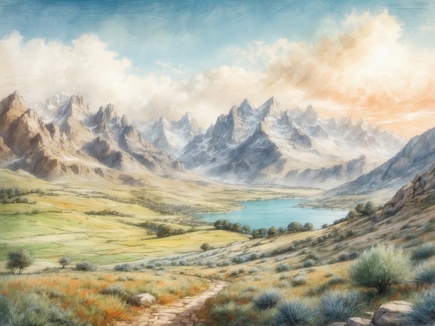 Auf dem Bild ist eine malerische Landschaft mit Bergen, einem See und sanften Hügeln zu sehen. Die Farben und die Lichtverhältnisse deuten auf eine friedliche und klare Tageszeit hin, möglicherweise am frühen Morgen oder späten Nachmittag.
Das Klima in Südtirol ist charakteristisch für die alpine Region. Es hat warme, trockene Sommer und kalte, schneereiche Winter. Die hohen Berge und die Täler schaffen eine Vielzahl von Mikroklimazonen, die eine reiche Flora und Fauna unterstützen. Solche Landschaften sind typisch für die Region, wo die Natur eine wichtige Rolle im Leben der Menschen spielt.