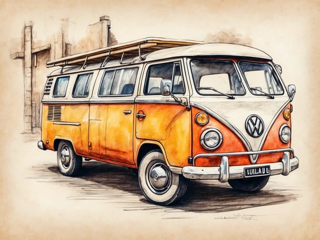 Auf dem Bild ist ein orange-weißer Volkswagen Bus zu sehen, der oft mit Freiheit und Roadtrips assoziiert wird. Solche Fahrzeuge sind häufig Teil kultureller Veranstaltungen und Festivals, wo sie als Nostalgie-Elemente oder für Ausstellungen präsentiert werden.Diese Busse sind nicht nur beliebt bei Oldtimer-Liebhabern, sondern auch häufig bei Führungen zu sehen, die sich mit der Geschichte der Automobilindustrie oder der Jugendkultur der 1960er und 1970er Jahre beschäftigen. Bei Veranstaltungen wie Oldtimer-Rallyes oder historischen Märkten können die Besucher oft verschiedene Modelle bewundern und mehr über ihre kulturelle Bedeutung erfahren.