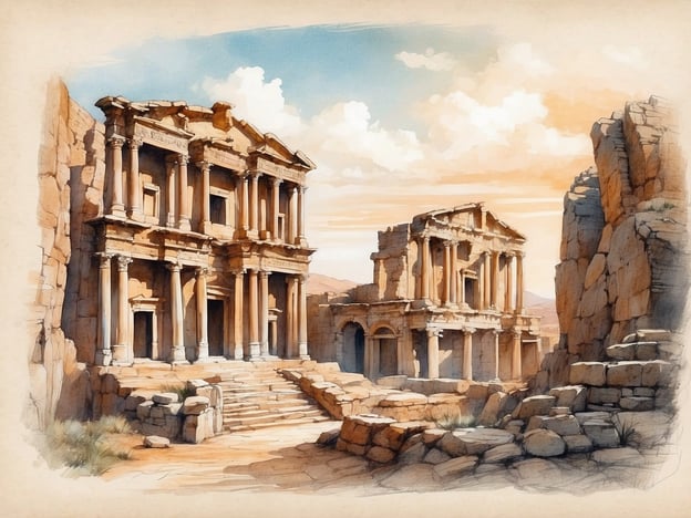 Auf dem Bild sind beeindruckende Ruinen eines antiken Gebäudes zu sehen, das an die Architektur der klassischen Epoche erinnert. Ähnlich wie viele Fundstätten in Sizilien, spiegelt diese Szenerie die reiche Geschichte der Region wider, die von verschiedenen Kulturen geprägt wurde, einschließlich griechischer, römischer und normannischer Einflüsse.Sizilien war ein wichtiger Knotenpunkt im Mittelmeerraum, und viele solcher Ruinen zeugen von der Blütezeit der Architektur und der Kunst in der Antike. Die erhaltenen Strukturen erinnern an die Tempel und Theater, die in Städten wie Syrakus oder Agrigent erbaut wurden, die bis heute für ihre beeindruckenden Ruinen bekannt sind.