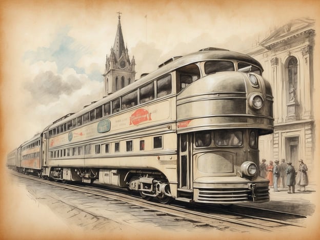 Auf dem Bild ist ein nostalgischer Zug oder eine Straßenbahn in einem urbanen Umfeld zu sehen. Dieses Bild könnte kulturell und historisch mit Rom in Verbindung gebracht werden, da die Stadt für ihre vielfältige Transportgeschichte bekannt ist.In Rom sind traditionelle Transportmittel oft Teil des alltäglichen Lebens. Straßenbahnen und Bahnen sind wichtige Elemente des öffentlichen Verkehrs und verbinden verschiedene Stadtteile miteinander. Roms Straßen sind oft lebhaft, mit Menschen, die in Cafés sitzen und die historische Architektur bewundern, was den Lebensstil der Stadt prägt.Die Mischung aus alten Transportmitteln und beeindruckender Architektur spiegelt die zeitlose Eleganz Roms wider und betont die Bedeutung von Mobilität innerhalb dieser historischen Metropole. Dies fördert auch den kulturellen Austausch und das Zusammenleben der verschiedenen Bewohner und Besucher, die immer wieder die Stadt erkunden.