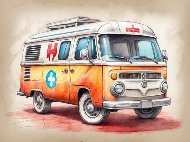 Auf dem Bild ist ein orangefarbener Krankenwagen oder ein mobiles Rettungsfahrzeug zu sehen.Eine Reiseapotheke für Kinder ist wichtig, weil Kinder oft empfindlicher auf Verletzungen oder Krankheiten reagieren als Erwachsene. Sie sind anfälliger für Reiseübelkeit, Allergien oder kleinere Verletzungen. Eine gut ausgestattete Reiseapotheke ermöglicht es Eltern, schnell zu reagieren und Erste Hilfe zu leisten, wenn nötig. Zudem sorgt sie dafür, dass man auch auf unerwartete Gesundheitsprobleme vorbereitet ist, sodass die Reise für die ganze Familie stressfreier und sicherer verläuft.