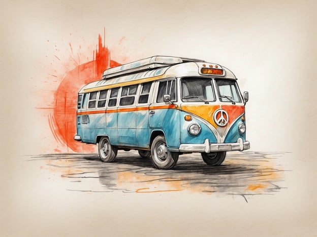 Auf dem Bild ist ein bunt gestalteter Bus zu sehen, der an Vintage-Reisebusse erinnert. Solche Fahrzeuge sind oft mit einem Gefühl von Freiheit und Abenteuern assoziiert.Eine gut ausgestattete Reiseapotheke ist wichtig, weil sie in unerwarteten Situationen schnelle Hilfe leisten kann. Bei Reisen kann es zu kleineren Verletzungen, Allergien oder Magenbeschwerden kommen. Mit einer Reiseapotheke sind grundlegende Medikamente und Verbandsmaterialien immer griffbereit, was ein sicheres und entspanntes Reiseerlebnis fördert. Außerdem kann sie helfen, schwerwiegendere Gesundheitsprobleme zu vermeiden, die durch zu lange Wartezeiten auf eine ärztliche Versorgung entstehen könnten.