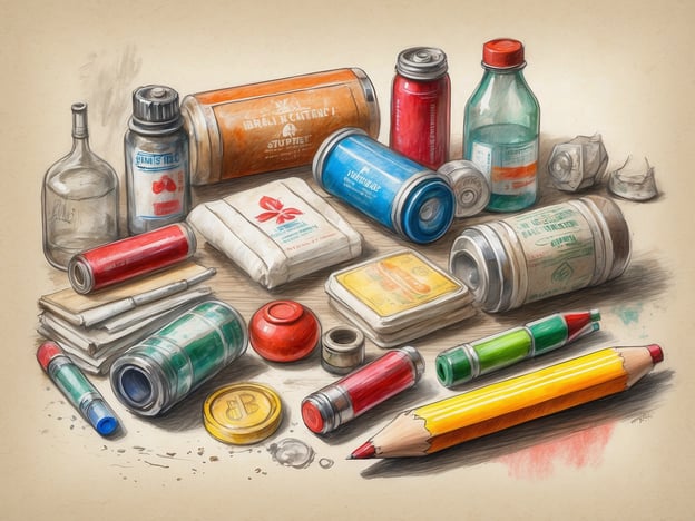 Auf dem Bild sind verschiedene Medikamente und Apothekenartikel zu sehen, die auf einem Tisch angeordnet sind. Dazu gehören Flaschen, Dosen und kleine Verpackungen, die typischerweise in einer Reiseapotheke zu finden sind.Hier ist eine Checkliste für die Zusammenstellung einer Reiseapotheke:1. **Erste-Hilfe-Set**: - Verbandsmaterial (Pflaster, sterile Binden) - Desinfektionsmittel2. **Medikamente**: - Schmerzmittel (z.B. Ibuprofen oder Paracetamol) - Mittel gegen Übelkeit - Mittel gegen Durchfall - Antihistaminika (bei Allergien)3. **Spezifische Medikamente**: - Persönliche Rezepte (z.B. für chronische Erkrankungen) - Medikamente gegen Reisekrankheit4. **Hilfsmittel**: - Thermometer - Pinzette - Schere - Handschuhe5. **Sonstiges**: - Salben (z.B. gegen Insektenstiche) - Augenpflege (z.B. Augentropfen) - Quellwasser oder andere Flüssigkeiten zur RehydrationDiese Checkliste hilft Ihnen, gut vorbereitet zu sein während Ihrer Reise.