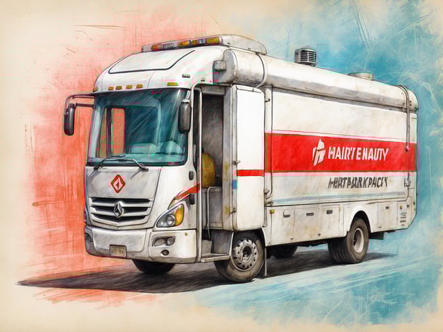 Auf dem Bild ist ein Fahrzeug zu sehen, möglicherweise ein Wohnmobil oder ein spezieller Transporter.Eine Reiseapotheke für den Hund ist wichtig, weil sie Ihnen hilft, auf unerwartete gesundheitliche Probleme während der Reise schnell zu reagieren. Dazu gehören Medikamente gegen Schmerzen, Durchfall oder Allergien sowie Verbandsmaterial und Desinfektionsmittel. So stellen Sie sicher, dass Ihr Hund auch unterwegs gut versorgt ist und Sie beruhigt reisen können.