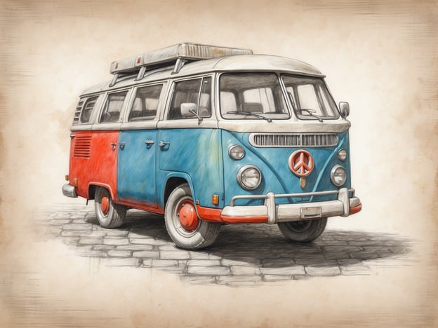Auf dem Bild ist ein farbenfroher, klassischer VW-Bus zu sehen, der mit einem roten und blauen Design bemalt ist.Eine Reiseapotheke für Thailand ist wichtig, weil man auf Reisen schnell mit gesundheitlichen Problemen konfrontiert werden kann. Verletzungen, Magenbeschwerden oder Allergien können die Urlaubsfreude trüben. Eine gut ausgestattete Reiseapotheke stellt sicher, dass man bei kleinen Verletzungen oder Krankheitssymptomen sofort reagieren kann. Zudem kann es in entlegenen Regionen schwierig sein, Apotheke oder ärztliche Hilfe zu finden, weshalb eine Reiseapotheke eine wichtige Vorbereitung für eine reibungslose und unbeschwerte Reise darstellt.