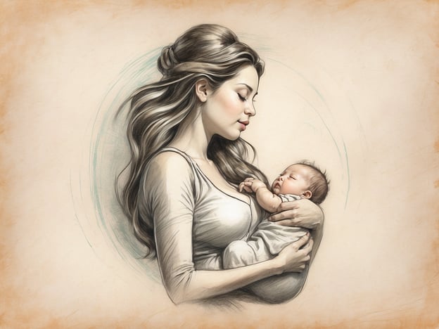 Auf dem Bild ist eine Mutter zu sehen, die ihr Baby liebevoll im Arm hält.Für eine Reiseapotheke für Schwangere gehören folgende Dinge:1. **Schmerz- und Fiebermittel**: Paracetamol ist in der Schwangerschaft meist empfohlen.2. **Übelkeit**: Medikamente gegen Übelkeit, die von Ärzten empfohlen werden.3. **Verdauungsprobleme**: Mittel gegen Sodbrennen oder Verstopfung.4. **Hautpflege**: Sonnenschutz und ggf. spezielle Pflegeprodukte für empfindliche Haut.5. **Erste-Hilfe-Set**: Verbandsmaterial, Desinfektionsmittel.6. **Vitamine**: Empfohlene pränatale Vitamine.7. **Thermometer**: Zur Kontrolle von Fieber.8. **Hustensirup oder Lutschtabletten**: Bei Erkältung oder Halsschmerzen, die von einem Arzt genehmigt sind.Es ist wichtig, vor der Reise mit einem Arzt zu sprechen, um individuelle Bedürfnisse zu klären.