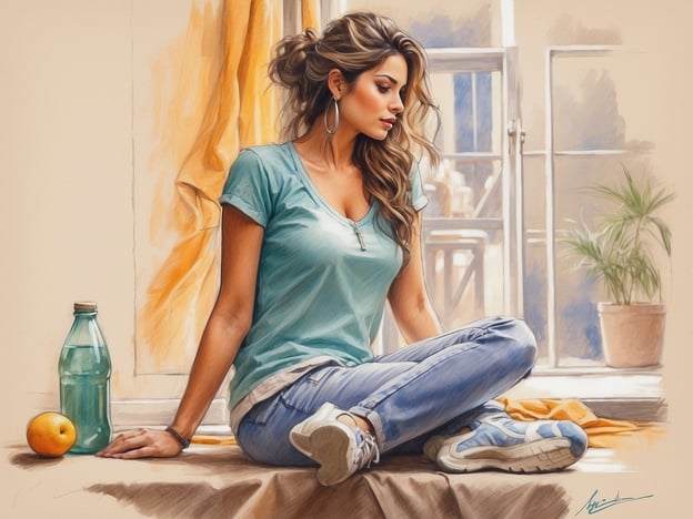 Auf dem Bild ist eine Frau zu sehen, die entspannt sitzt. Um während einer Schwangerschaft auf Reisen gesund zu bleiben, sind hier einige Tipps:1. **Viel Flüssigkeit trinken:** Achte darauf, ausreichend Wasser zu trinken, besonders bei langen Fahrten.2. **Gesunde Snacks mitnehmen:** Obst, Nüsse und andere gesunde Snacks helfen, den Blutzuckerspiegel stabil zu halten.3. **Regelmäßige Pausen einlegen:** Plane regelmäßige Pausen ein, um dich zu dehnen und die Durchblutung zu fördern.4. **Komfortable Kleidung tragen:** Bequeme Kleidung und Schuhe sind wichtig, um den Körper nicht zusätzlich zu belasten.5. **Sichere Verkehrsmittel wählen:** Achte darauf, sichere Transportmittel zu nutzen und genug Platz für dich zu haben.6. **Ideale Reisezeiten wählen:** Plane Reisen zu Zeiten, die für dich angenehm sind, um Stress zu minimieren.Diese Tipps können helfen, eine gesunde und angenehme Reise während der Schwangerschaft zu gewährleisten.