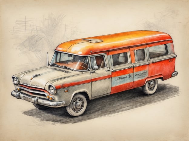 Auf dem Bild ist ein Oldtimer-Fahrzeug zu sehen, das an ein nostalgisches Roadtrip-Feeling erinnert.Für die richtige Aufbewahrung und Organisation einer Reiseapotheke empfehle ich folgende Tipps:1. **Robuste Aufbewahrung**: Verwenden Sie eine feste Box oder ein Etui, das wasser- und stoßfest ist, um die Medikamente zu schützen.2. **Kategorisierung**: Organisieren Sie Medikamente und Utensilien in Kategorien (z.B. Schmerzmittel, Verbandsmaterial, Reiseübelkeit) und beschriften Sie die Fächer.3. **Mindesthaltbarkeitsdaten prüfen**: Stellen Sie sicher, dass alle Medikamente noch haltbar sind und tauschen Sie abgelaufene Produkte rechtzeitig aus.4. **Informationen mitführen**: Halten Sie eine Liste mit Notfallnummern sowie wichtigen Informationen über Allergien oder chronische Erkrankungen bereit.5. **Zugang während der Reise**: Bewahren Sie die Reiseapotheke an einem leicht zugänglichen Ort im Gepäck auf, damit Sie im Notfall schnell darauf zugreifen können.Diese Tipps helfen, im Krankheitsfall während der Reise gut vorbereitet zu sein.