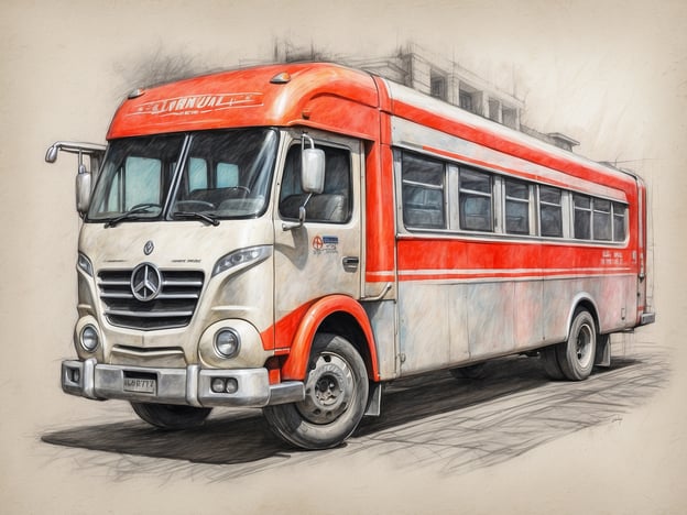 Auf dem Bild ist ein Bus zu sehen, der rot-weiße Farben hat und von der Marke Mercedes stammt.Eine Reiseapotheke für Griechenland ist wichtig, da man unterwegs schnell auf gesundheitliche Probleme reagieren muss. Sie sollte Medikamente gegen häufige Beschwerden wie Kopfschmerzen, Übelkeit oder Allergien enthalten. Zudem sind auch Verbandsmaterialien und Mittel gegen Insektenstiche empfehlenswert, da die klimatischen Bedingungen und die Umgebung in Griechenland dies erforderlich machen können. Eine gut ausgestattete Reiseapotheke sorgt für Sicherheit und trägt dazu bei, dass der Urlaub unbeschwert genossen werden kann.