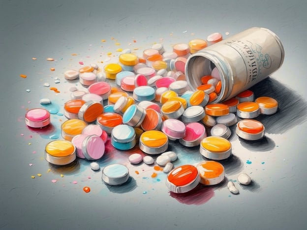 Auf dem Bild sind viele bunte Tabletten und Kapseln zu sehen, die aus einem umgekippten Fläschchen gefallen sind.Für eine Reiseapotheke sind die wichtigsten Medikamente folgende:1. **Schmerzmittel** - wie Ibuprofen oder Paracetamol.2. **Fiebermittel** - ebenfalls Ibuprofen oder Paracetamol.3. **Magen-Darm-Medikamente** - z. B. Loperamid gegen Durchfall und rezeptfreie Antazida.4. **Allergiemittel** - wie Antihistaminika.5. **Erkältungs- und Hustenmittel** - z. B. Schleimlöser und Hustenstiller.6. **Verbandsmaterial** - für kleinere Wunden oder Verletzungen.7. **Desinfektionsmittel** - zur Wundreinigung.8. **Reiseübelkeitstabletten** - bei gefährdeten Personen.Diese Medikamente helfen, kleinere Gesundheitsprobleme während der Reise zu bewältigen.