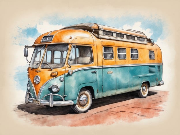 Auf dem Bild ist ein bunt bemalter Campingbus zu sehen, der wahrscheinlich für Reisen und Abenteuer genutzt wird.Eine gut ausgestattete Reiseapotheke ist in solchen Situationen besonders wichtig. Sie sorgt dafür, dass man im Falle von kleinen Verletzungen, Allergien oder anderen gesundheitlichen Problemen gut vorbereitet ist. Zu den essentiellen Bestandteilen einer Reiseapotheke gehören Schmerzmittel, Pflaster, Desinfektionsmittel und eventuell spezifische Medikamente für chronische Erkrankungen. So kann man unbeschwert die Natur genießen und sich auf das Abenteuer konzentrieren, ohne sich um gesundheitliche Risiken sorgen zu müssen.